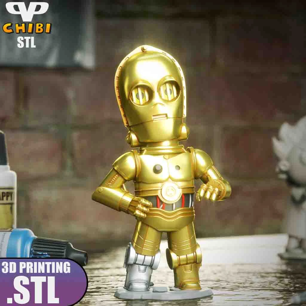 Golden Protocol Logistic Droid Chibi - 3D Printing STL